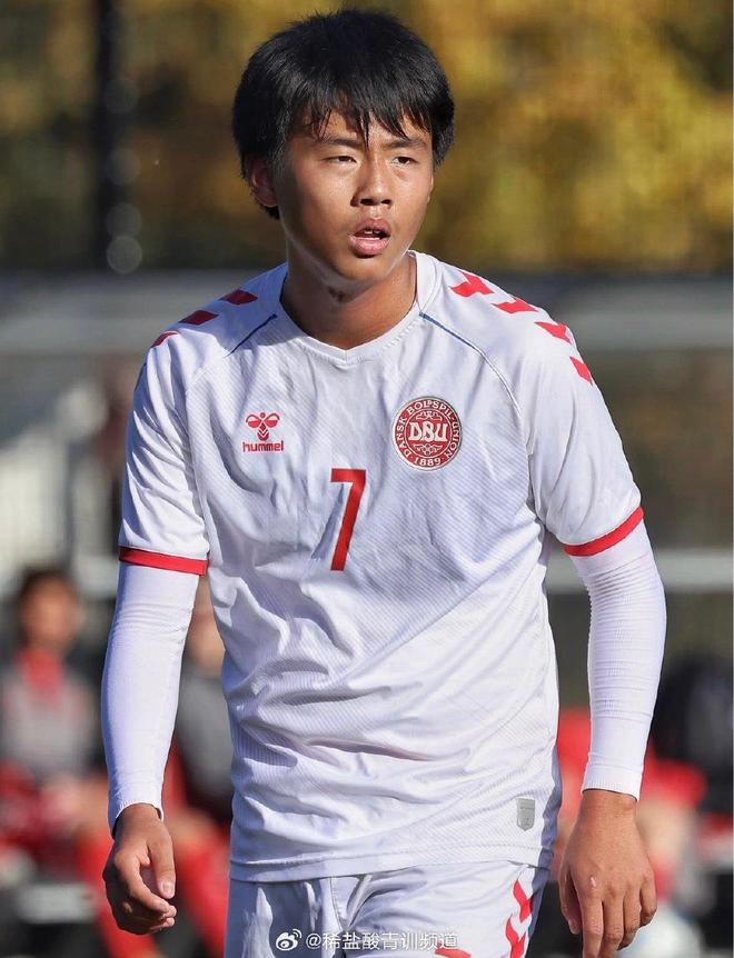 博主：12年小将王烁然入选丹麦U15人才集训营